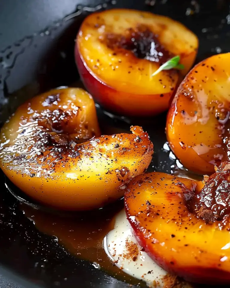 Pan fried peaches
