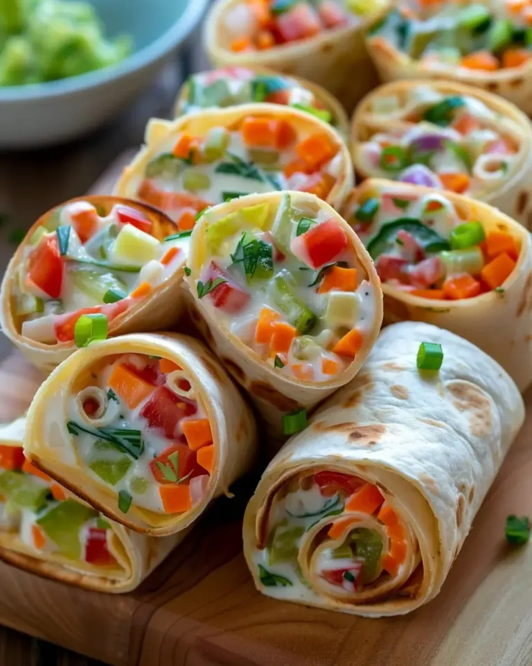 Fresh Vegetable Tortilla Roll Ups