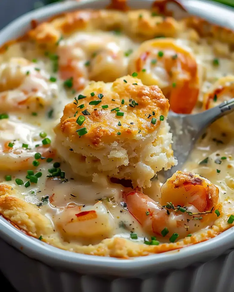 Shrimp & Lobster Cheddar Bay Biscuit Pot Pie