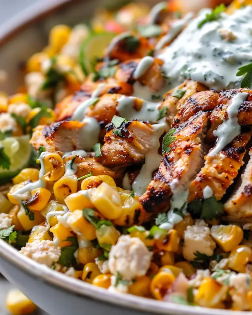 Healthy Chicken and Street Corn Bowls for Summer