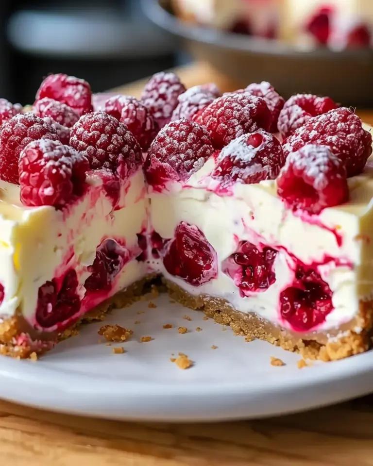Indulgent White Chocolate Raspberry Cheesecake Bliss